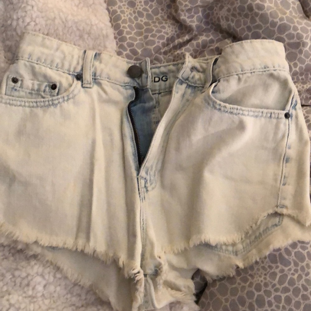 Light wash shorts